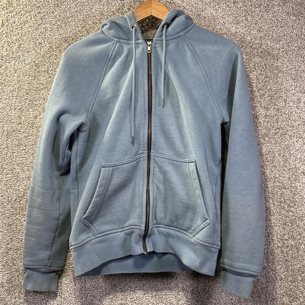 Flint And Tinder Hoodie Mens‎ XS Blue 10-Year Full Zip Fleece USA Heavyweight